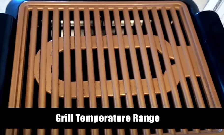 indoor smokeless grill Temperature Range